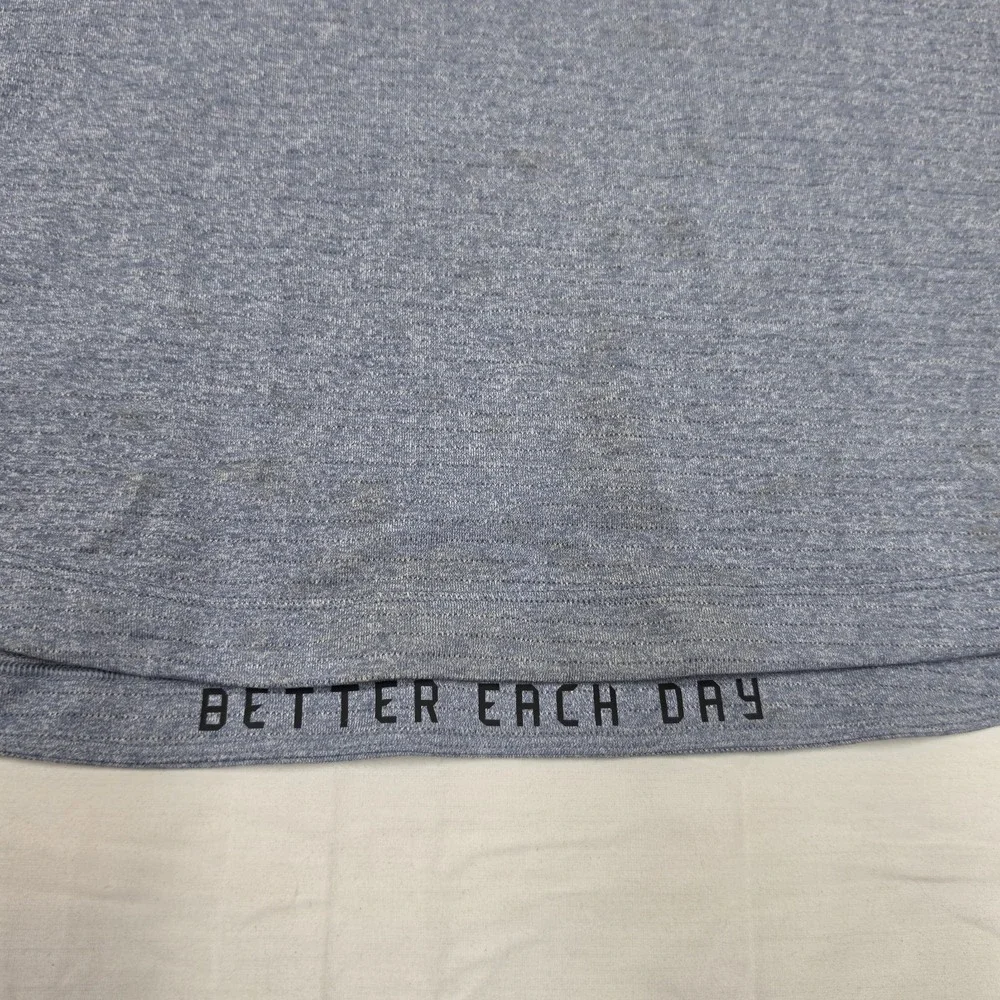 STAINED Lululemon Drysense Short Sleeve HTRC Heathered Blue Men's Size XLarge